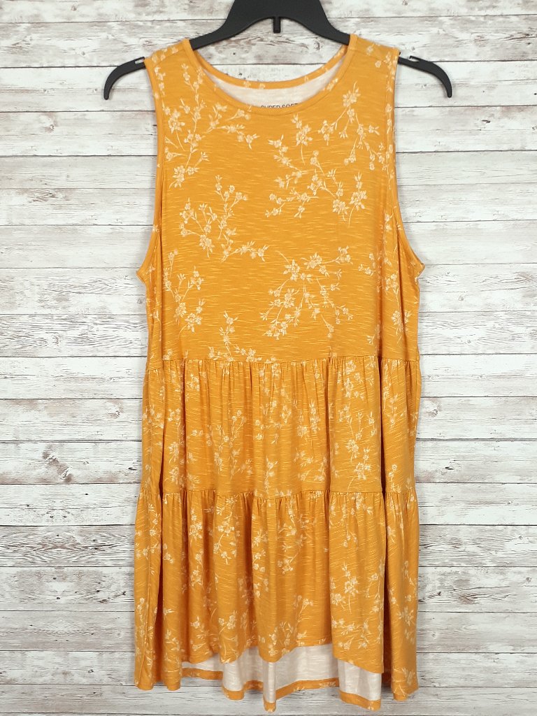 Torrid Super Soft Slub Jersey Tunic Dress 2x Sleeveless Tiered Floral 848a